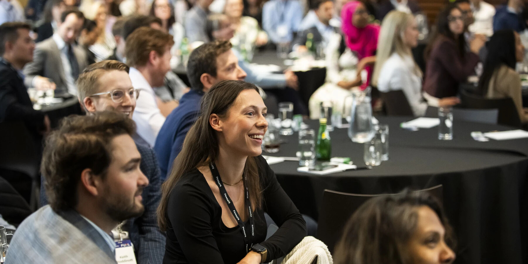 group of people listening